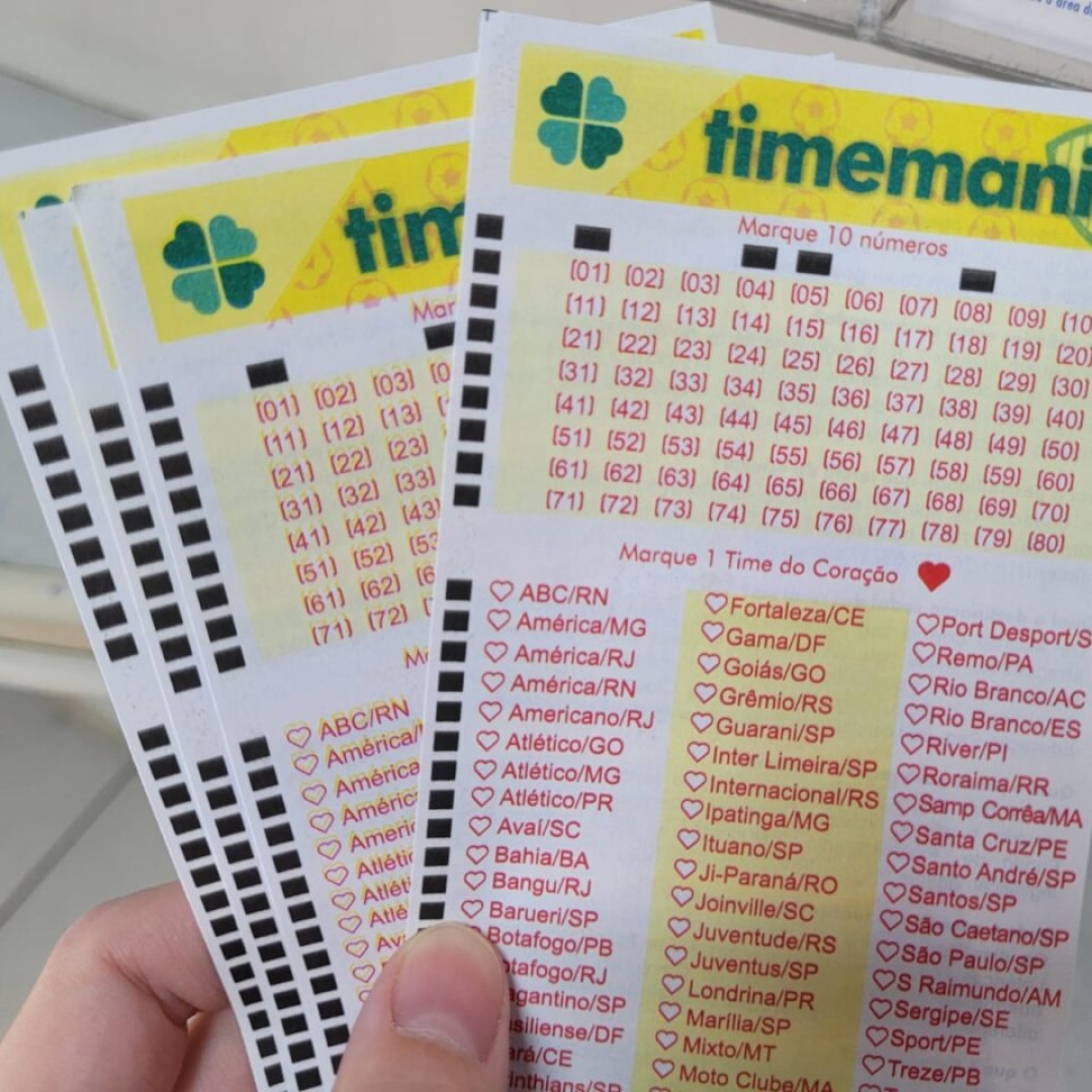 Resultado do concurso 2164 da Timemania com prêmio de R$8,3 milhões