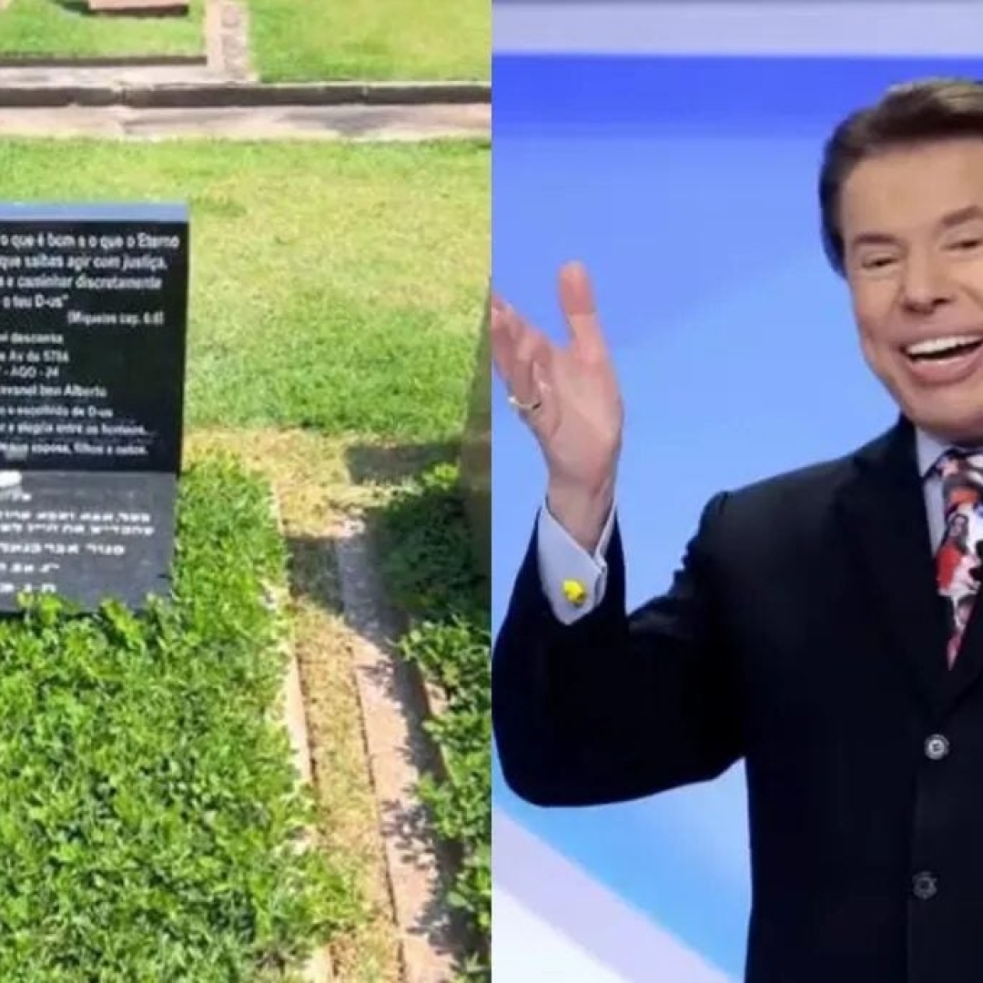 Fã mostra lápide de Silvio Santos nas redes sociais