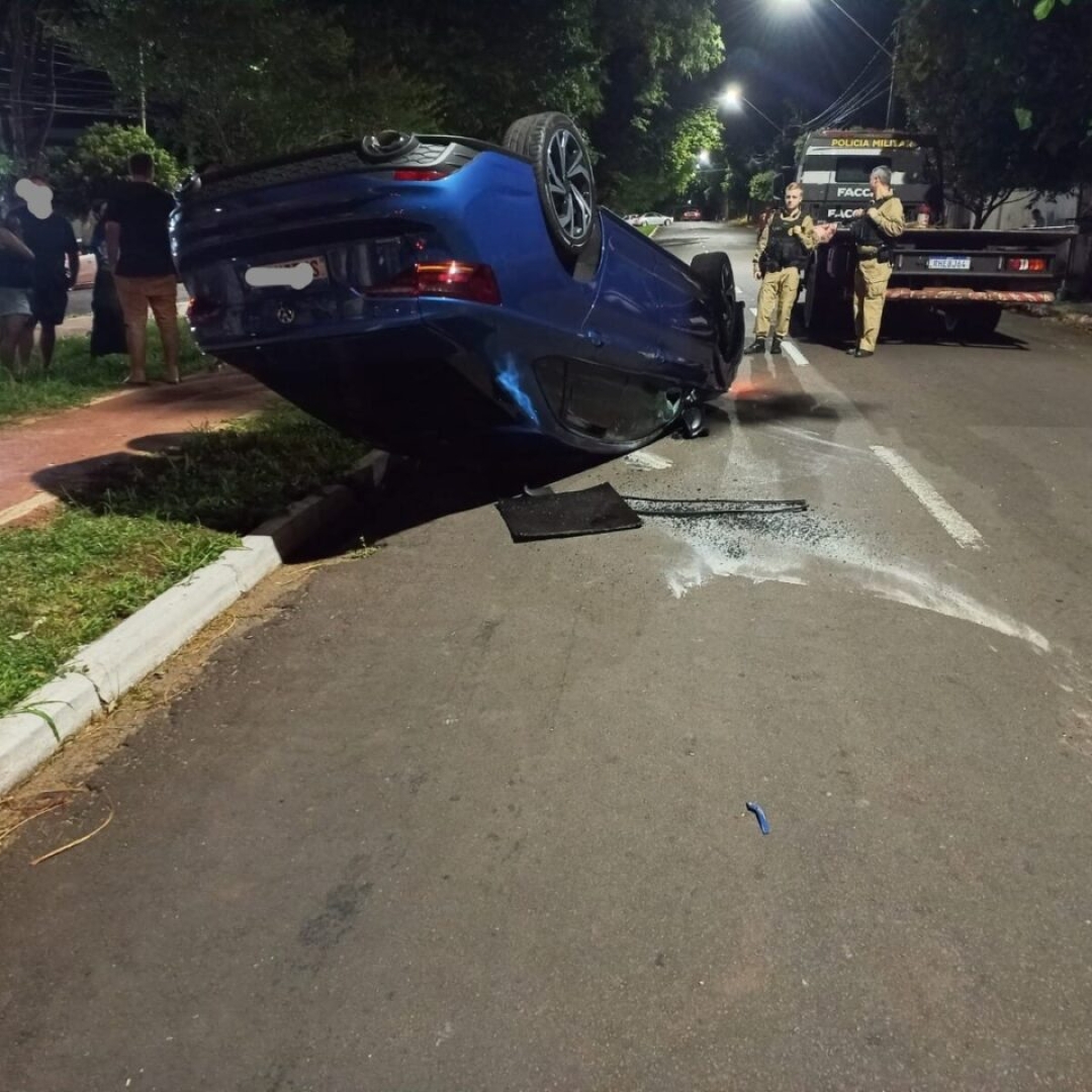 Acidente na Avenida Rio Grande do Norte em Umuarama