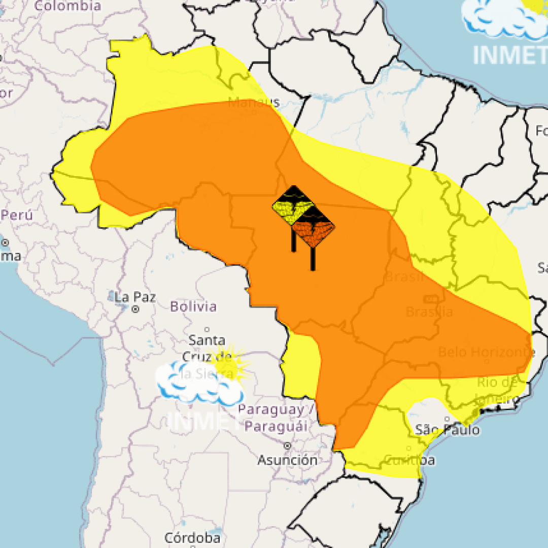 Alerta de chuvas intensas em 17 estados e DF