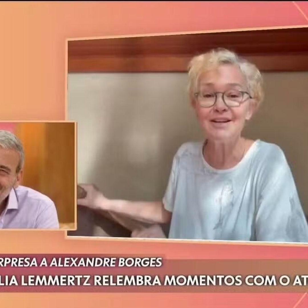 Julia Lemmertz homenageia Alexandre Borges pelos seus 40 anos de carreira