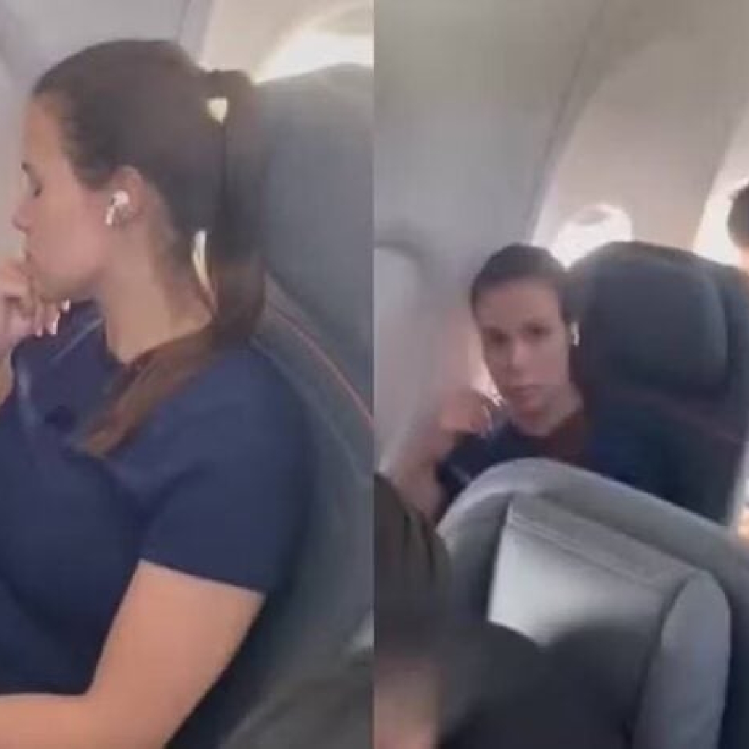 Mulher que não cedeu assento a criança em avião fala sobre caso