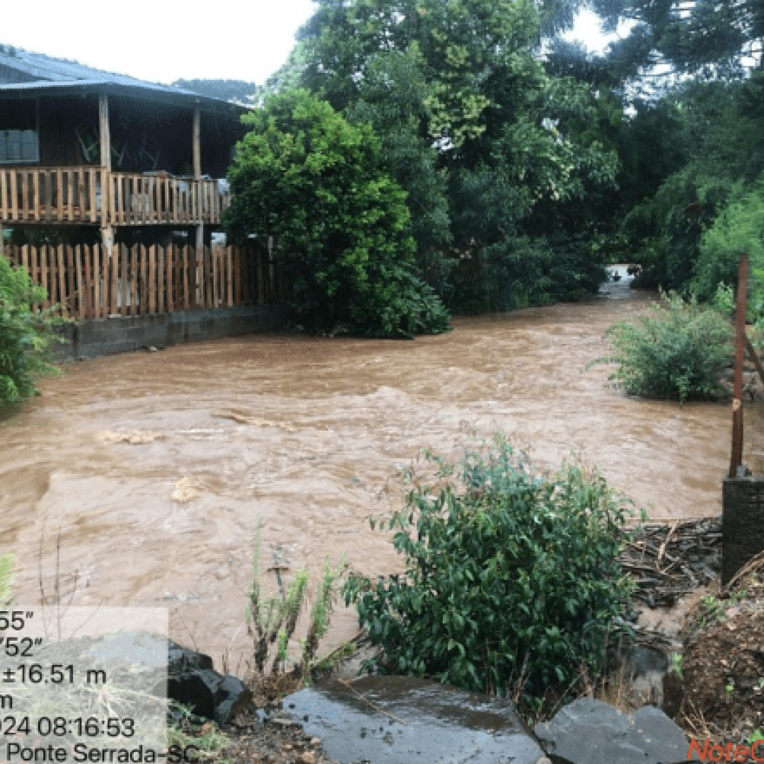 Fortes chuvas atingem Santa Catarina