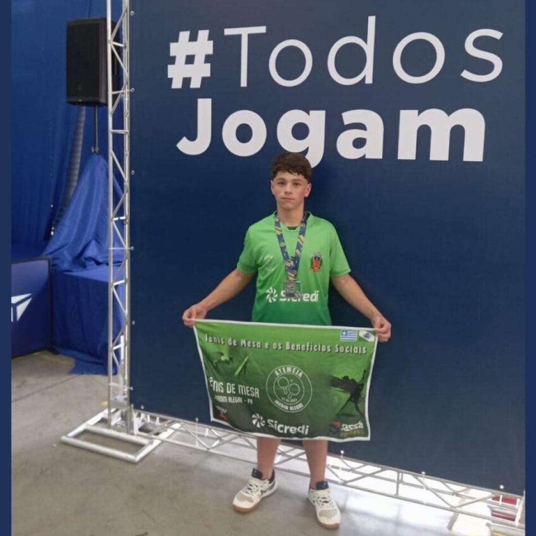 Jovem paranaense é vice-campeão brasileiro de Tênis de Mesa