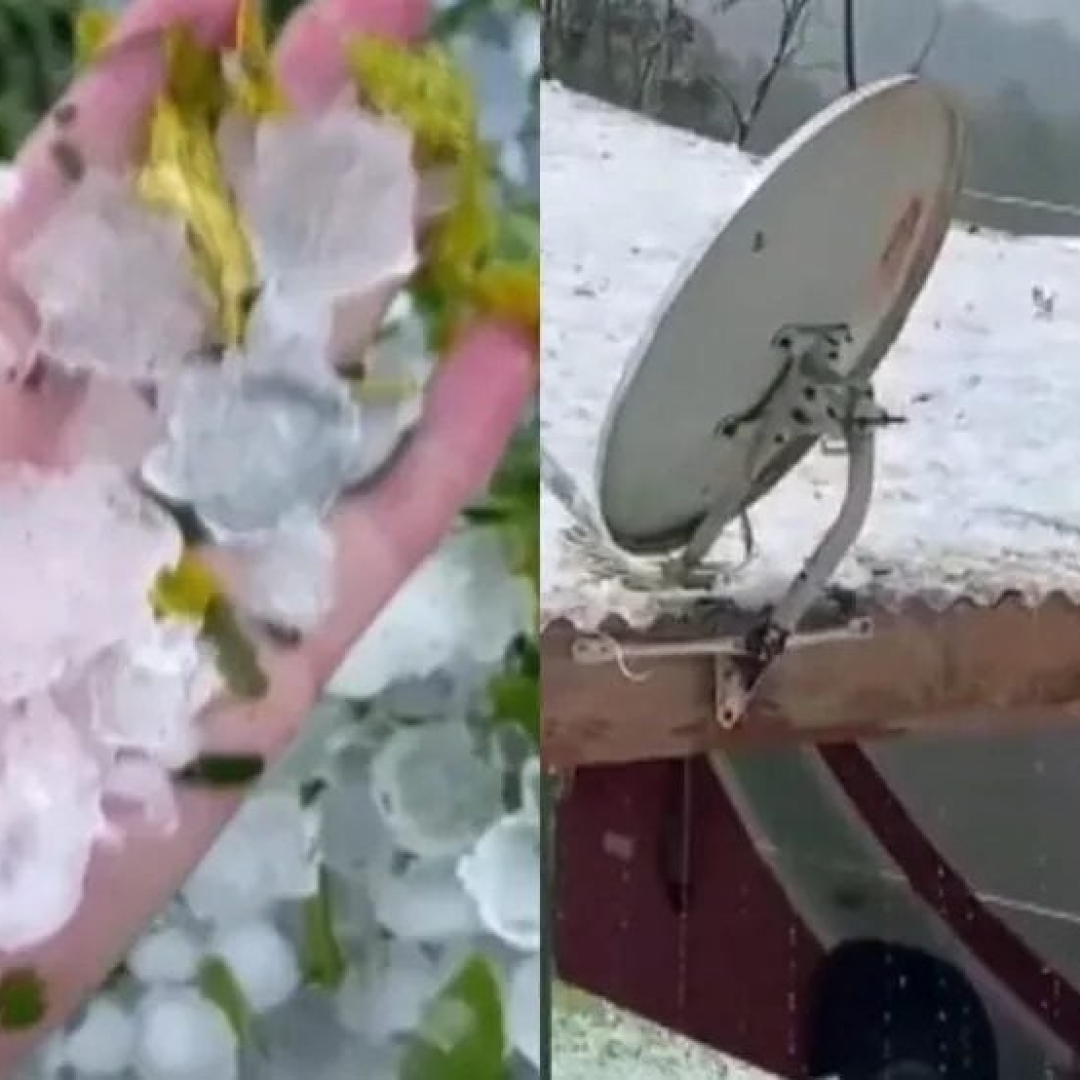 Chuva de granizo atinge cidades do Paraná