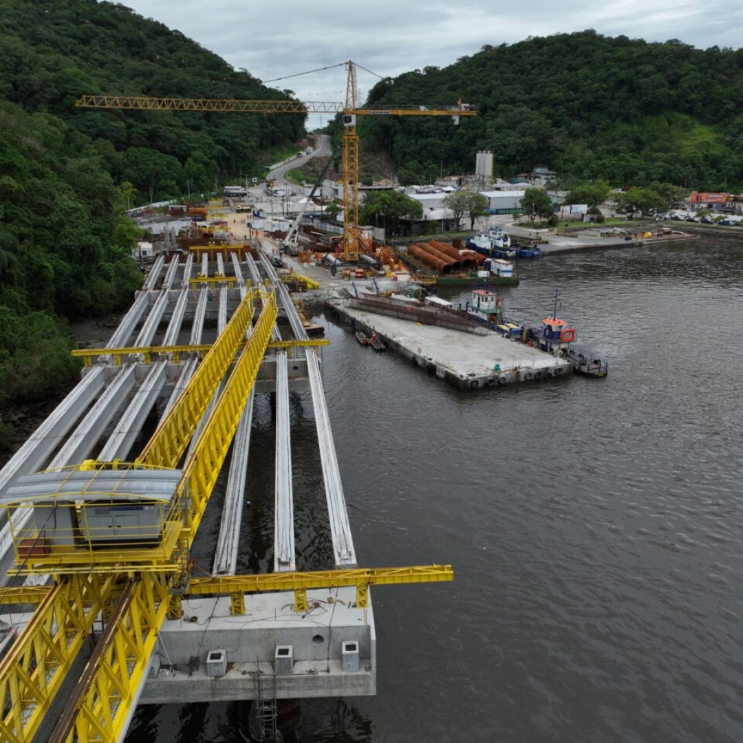 Ponte de Guaratuba começa a ganhar forma