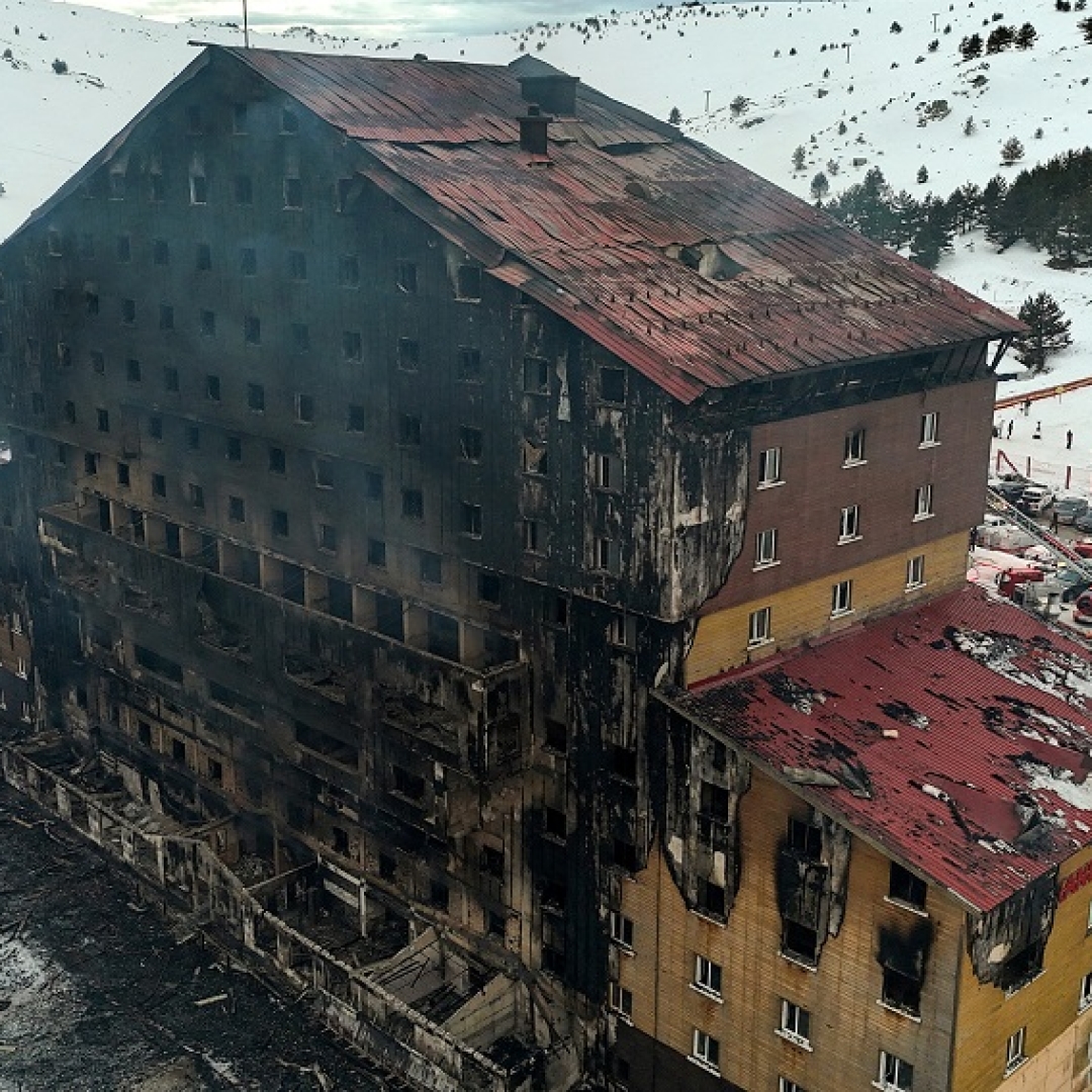 Incêndio no Grand Kartal Hotel na Turquia